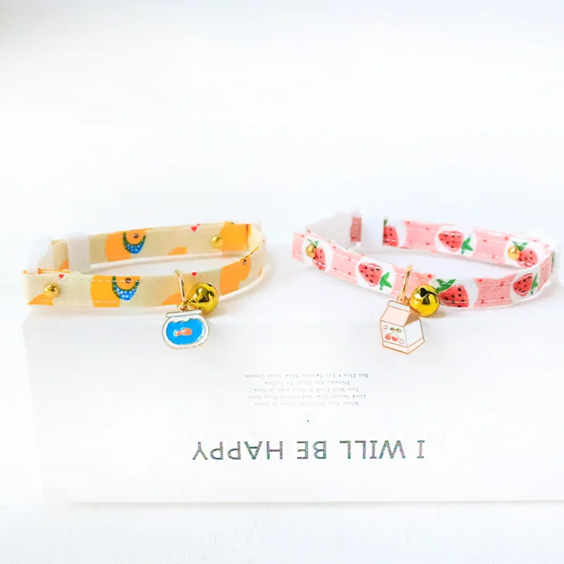 Lovely Pink Cartoon Dog Collar Accessories New Pet Collars Teddy Cute Fruit Bell Pendant Listing Printing Dog Cat Collars
Lovely Pink Cartoon Dog Collar Accessories New Pet Collars Teddy Cute Fruit Bell Pendant Listing Printing Dog Cat Collars