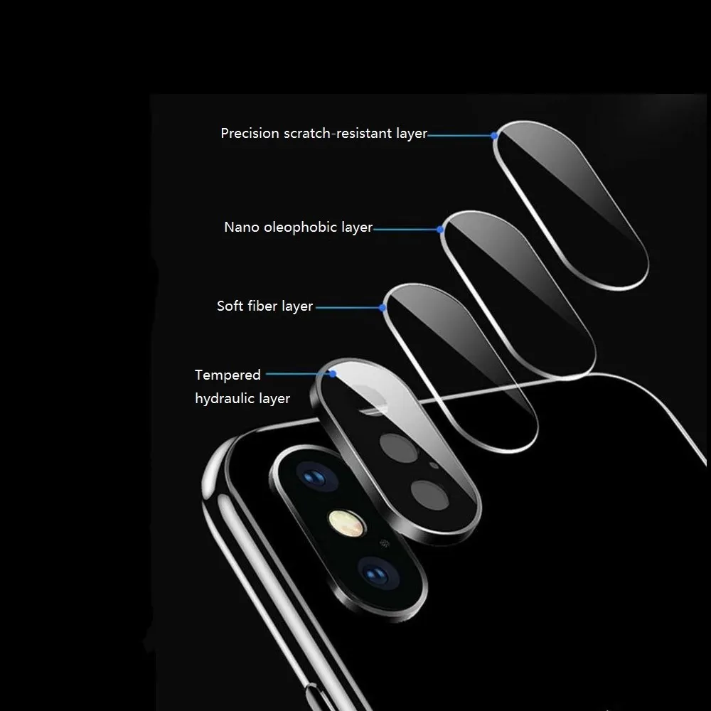 Кольцо объектива для iPhone X XS XR Max металлическая защита камеры R 13 пленка экрана S