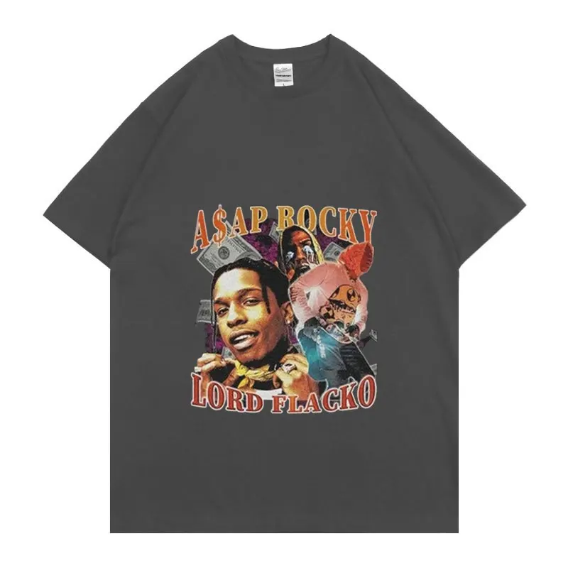 2021 New ASAP Rocky Rapper Tshirt Men Women Black Tee Summer Unisex Hip Hop Harajuku T Shirt Man Oversized Fashion Style T-shirt
2021 New ASAP Rocky Rapper Tshirt Men Women Black Tee Summer Unisex Hip Hop Harajuku T Shirt Man Oversized Fashion Style T-shirt