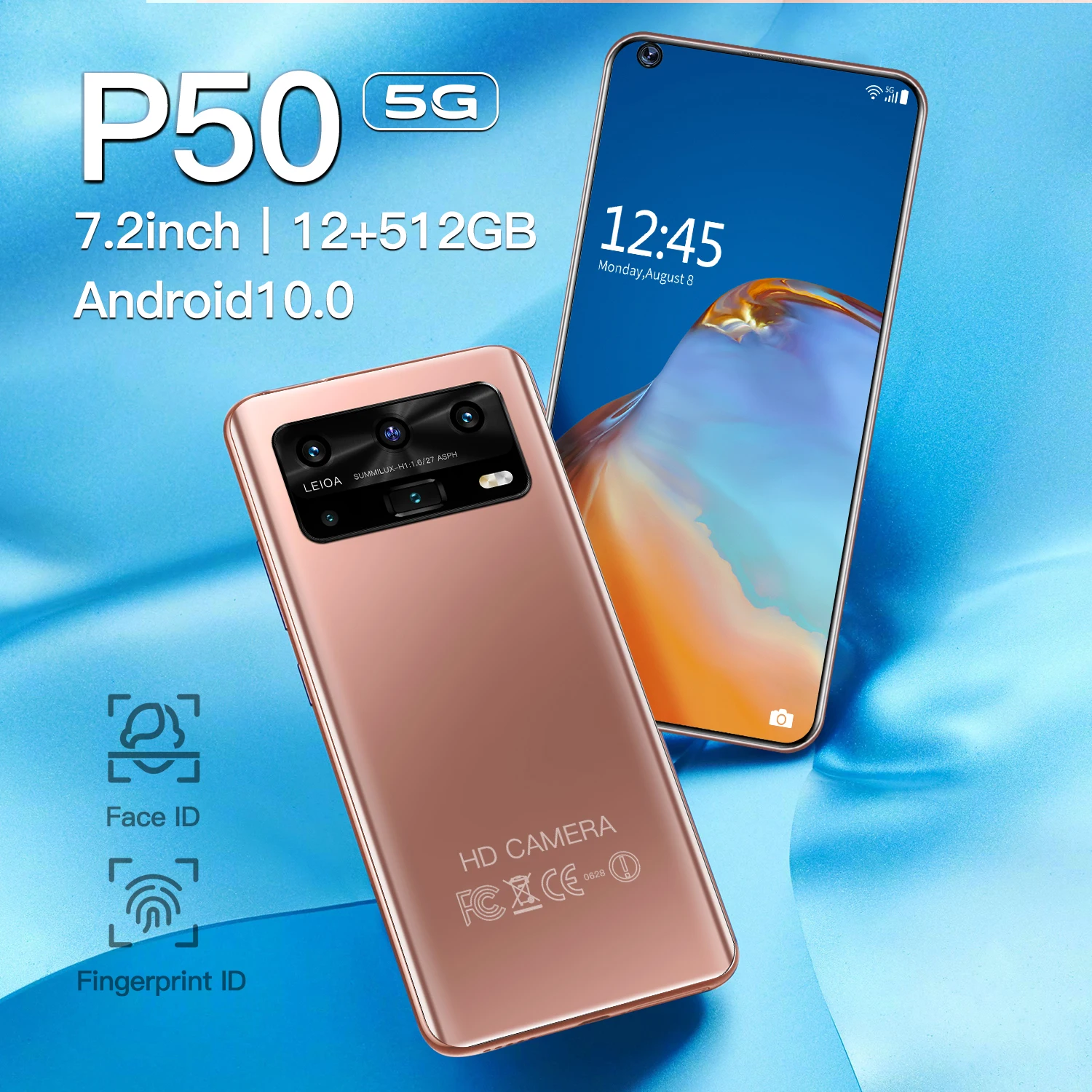 2021 Newest P50 7.2 " Smartphone HD Full Screen 5800mAh 12+512GB Support Face ID Fingerprint Unlock 4G 5G Android Mobilephone
2021 Newest P50 7.2 " Smartphone HD Full Screen 5800mAh 12+512GB Support Face ID Fingerprint Unlock 4G 5G Android Mobilephone