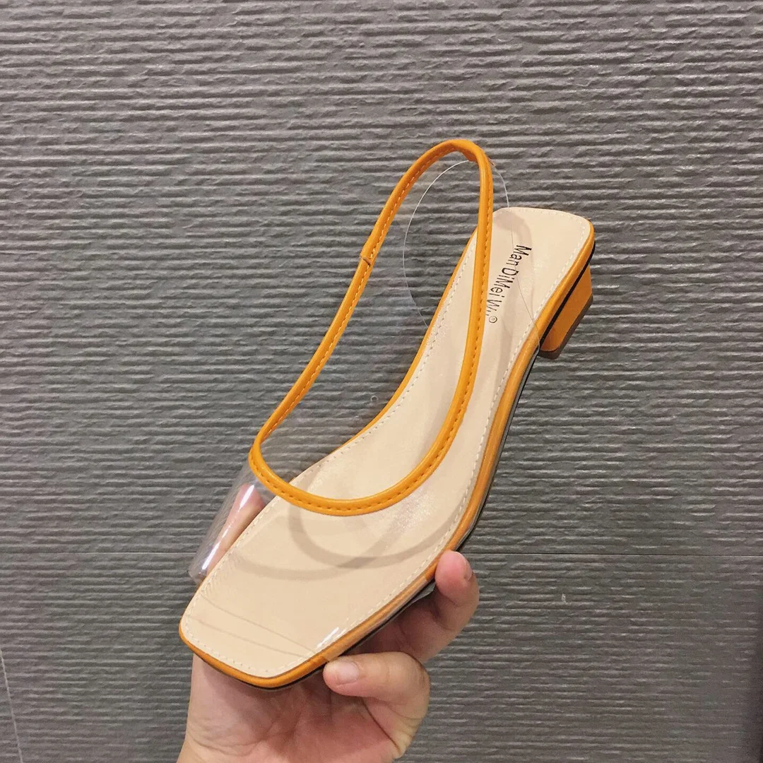 New Women's Sandals 2021 Fashion Transparent PVC Square Toe High Heels Square Root Sandals Summer Shoes For Women Plus Size 39
New Women's Sandals 2021 Fashion Transparent PVC Square Toe High Heels Square Root Sandals Summer Shoes For Women Plus Size 39