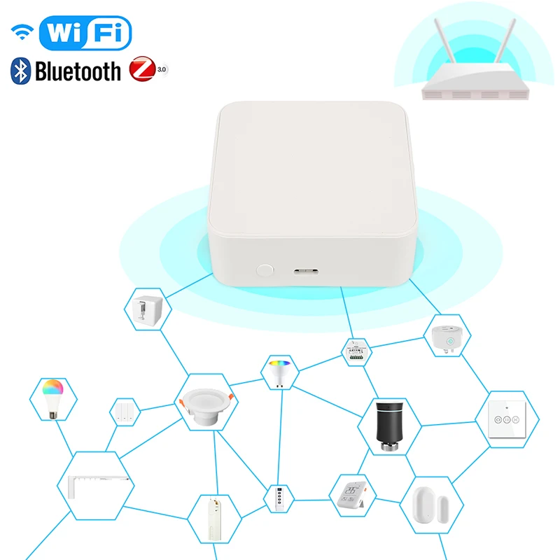 Умный шлюз tuya ZigBee, многорежимный хаб с поддержкой Wi-Fi и bluetooth, работает с Alexa и Google Home
Умный шлюз tuya ZigBee, многорежимный хаб с поддержкой Wi-Fi и bluetooth, работает с Alexa и Google Home