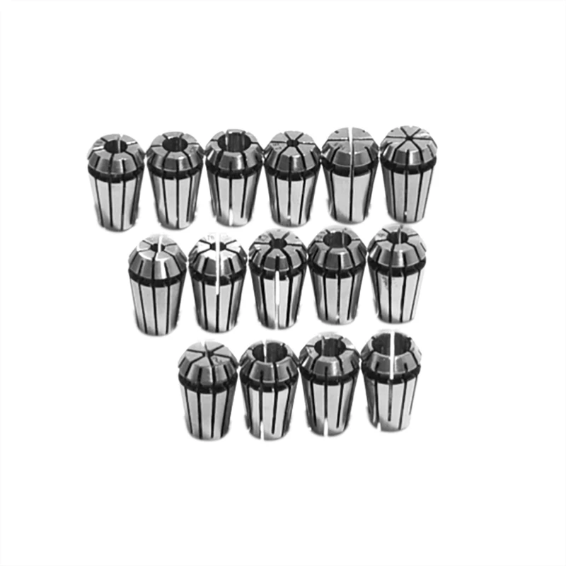 

15Pcs/Set ER11 Spring Collet 1-7mm Chuck + 1Pc 1/4" ER11 Milling Chuck For CNC Engraving Machine Milling Lathe Tool Tool Holder