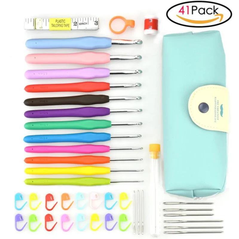 TPR Soft Handle Crochet Set Handmade with Knitting Tools Accessories 41 PCS Sets of Sweater Needles Crochet Drop Shipping
TPR Soft Handle Crochet Set Handmade with Knitting Tools Accessories 41 PCS Sets of Sweater Needles Crochet Drop Shipping
