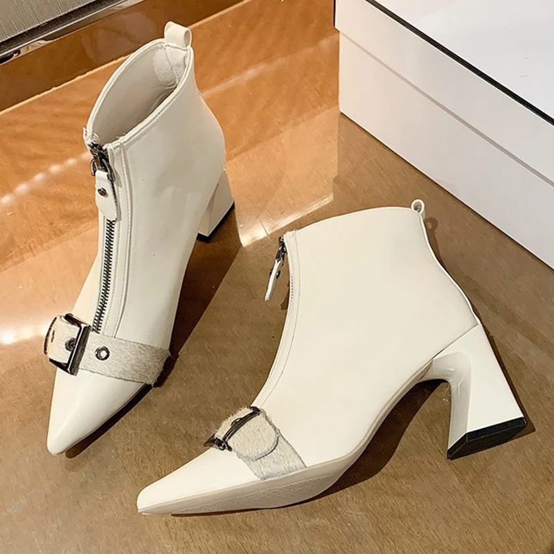 Women's Modern Boots Fashion Pointed Convenient Zipper Ladies Mid Heel Pumps Boots Leisure Ankle Boots Black Women's Shoes
Women's Modern Boots Fashion Pointed Convenient Zipper Ladies Mid Heel Pumps Boots Leisure Ankle Boots Black Women's Shoes