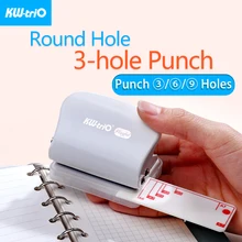 KW-triO 3-hole Round Hole Puncher Perforator Paper Machine Paper Cutter Puncher Planner Hole Punch Scrapbooking Binding Supplies