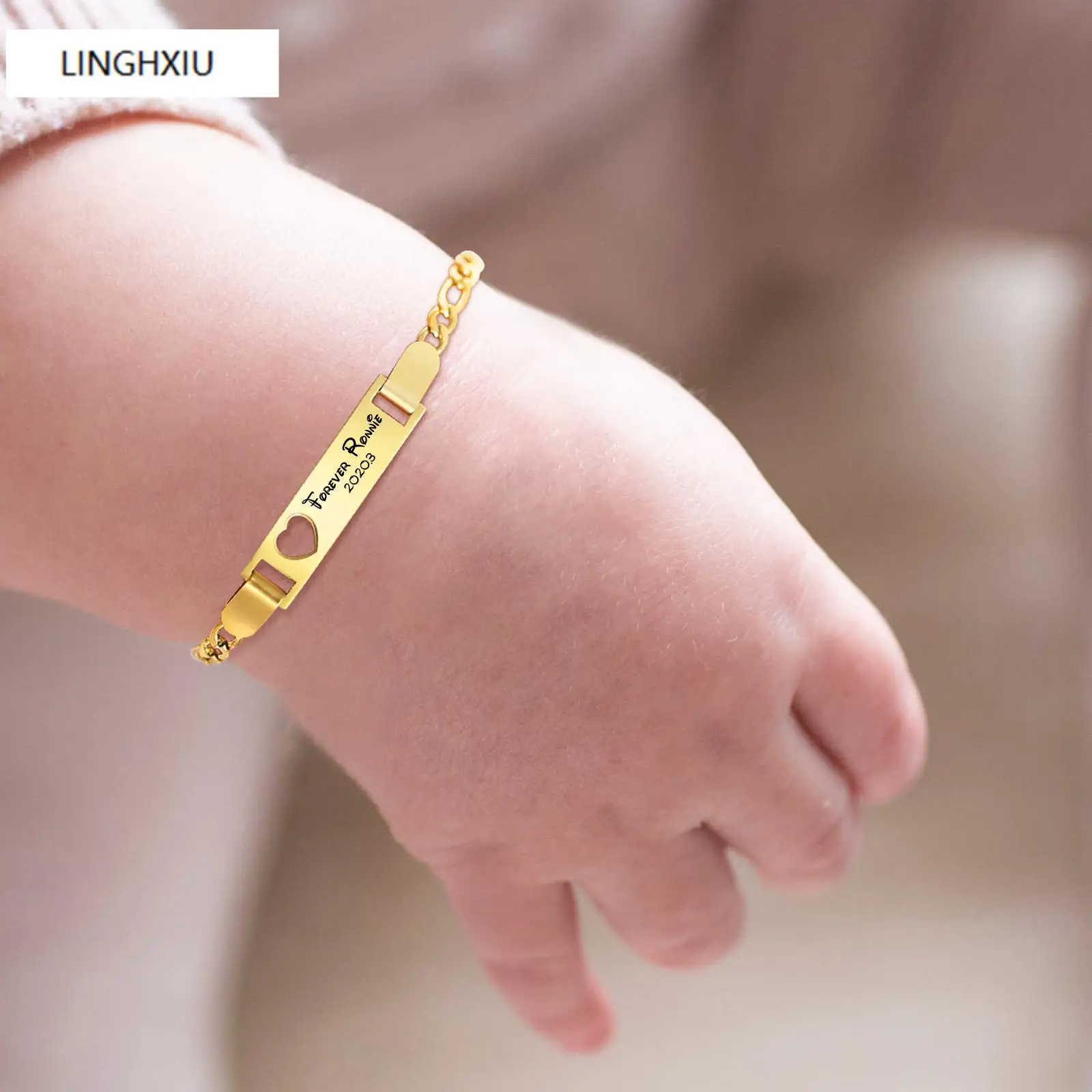Lingxiu HEART BRACELET FOR BABY STAINLESS STEEL CHAIN LINK NEWBORN BOY CHILDREN BIRTHDAY CUSTOM GIFTS
Lingxiu HEART BRACELET FOR BABY STAINLESS STEEL CHAIN LINK NEWBORN BOY CHILDREN BIRTHDAY CUSTOM GIFTS