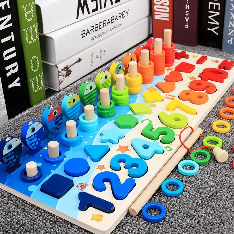 Montessori Educational Wooden Toys Children Busy Board Math Fishing Children's Wooden Preschool Montessori Toy Counting Geometry
Montessori Educational Wooden Toys Children Busy Board Math Fishing Children's Wooden Preschool Montessori Toy Counting Geometry