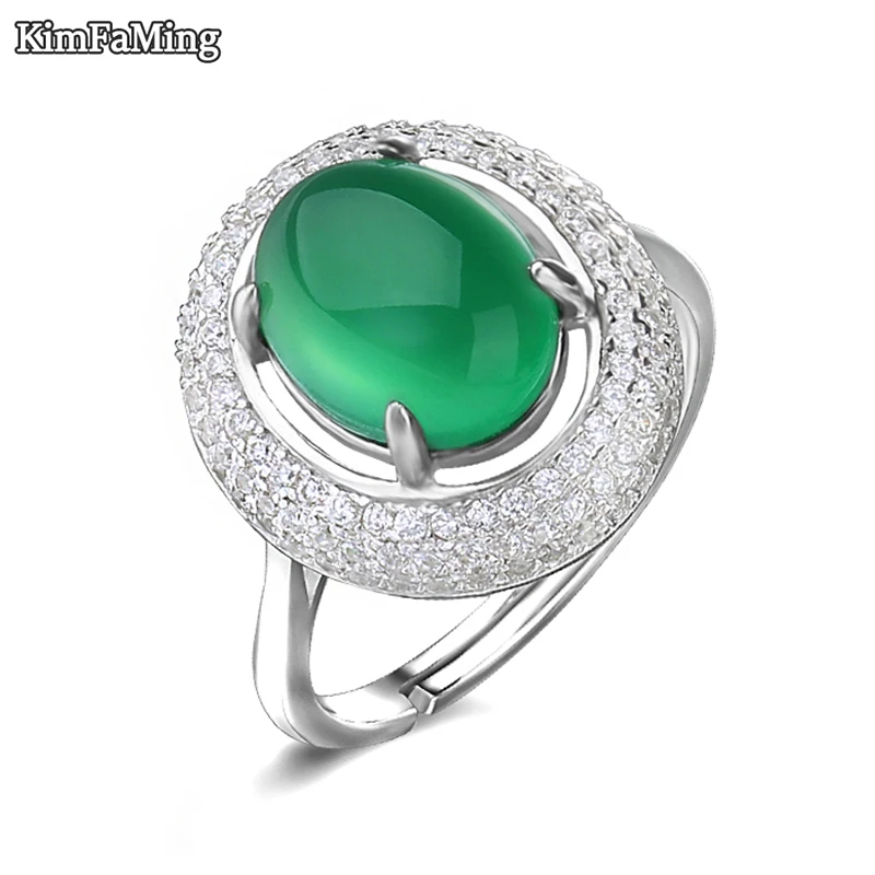 Classic Women Silver Open Rings with Natural Chalcedony Birthday Gifts Fine Jewelry OPR127
Classic Women Silver Open Rings with Natural Chalcedony Birthday Gifts Fine Jewelry OPR127