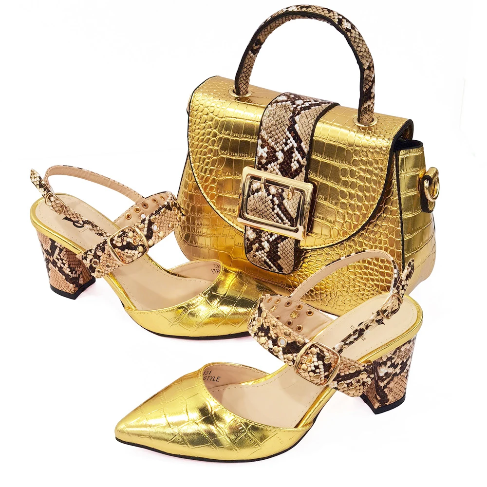 Sandals Women Noble Design African Hot Selling Golden Color Women Shoes and Bags Set Decorated Women Shoes Of Summer
Sandals Women Noble Design African Hot Selling Golden Color Women Shoes and Bags Set Decorated Women Shoes Of Summer