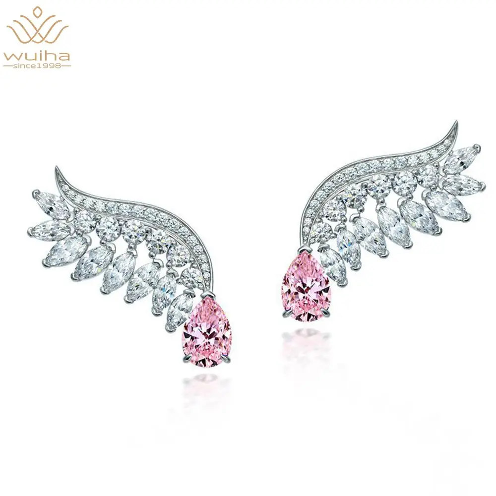 WUIHA 925 Sterling Silver Pear Cut Pink Sapphire Created Moissanite Gemstone Wedding Party Earrings Women Sparkling Fine Jewelry
WUIHA 925 Sterling Silver Pear Cut Pink Sapphire Created Moissanite Gemstone Wedding Party Earrings Women Sparkling Fine Jewelry