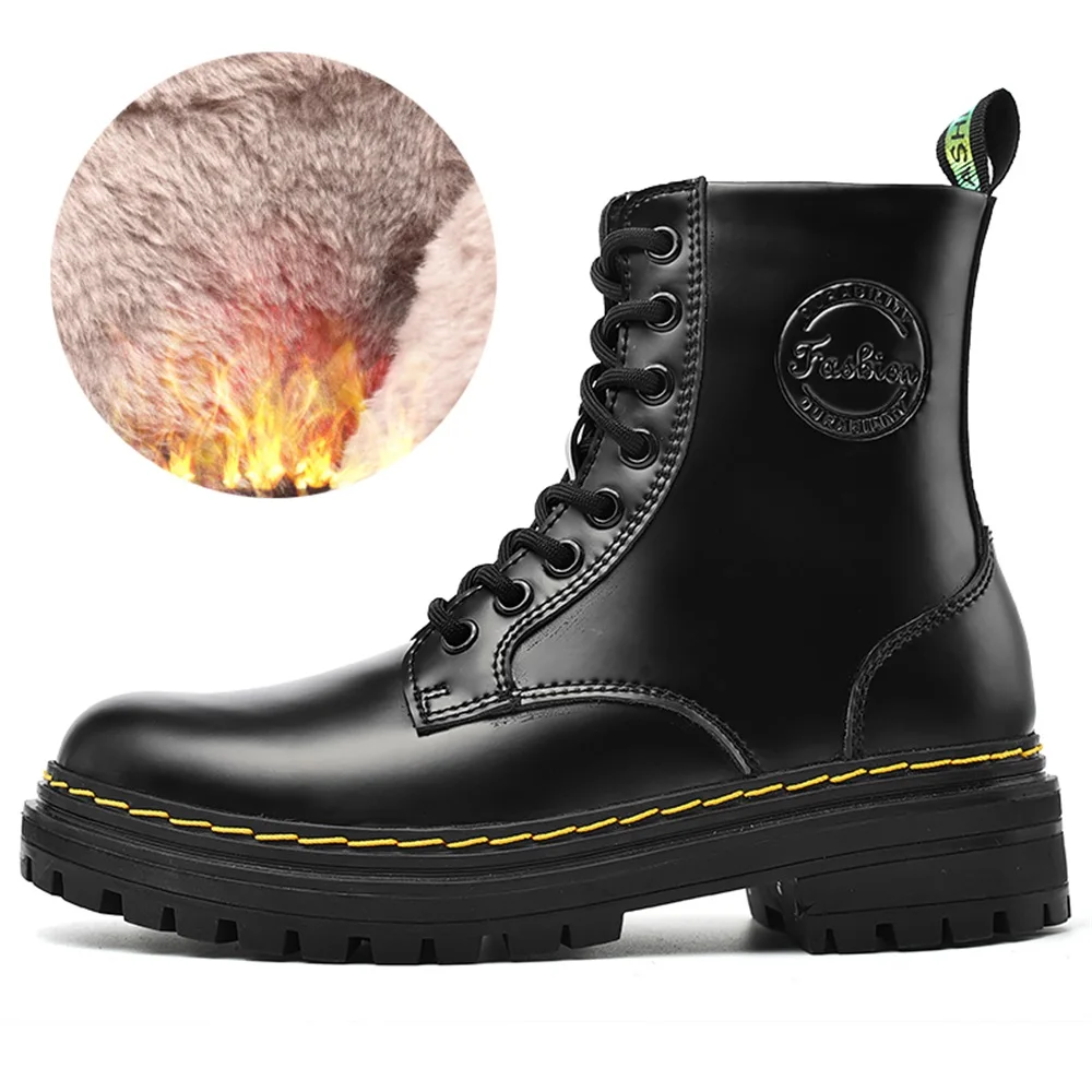 New autumn and winter leather men's and women's plus cashmere Martin bootsfashionable high-top single leather boots,cotton boots
New autumn and winter leather men's and women's plus cashmere Martin bootsfashionable high-top single leather boots,cotton boots