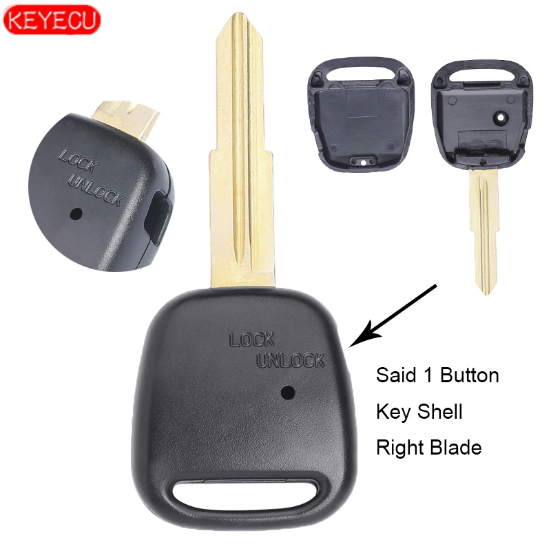 KEYECU 10PCS Side 1 Button Housing Key Car Remote Fob with Groove on Right Blade for Old Toyota Key Shell
KEYECU 10PCS Side 1 Button Housing Key Car Remote Fob with Groove on Right Blade for Old Toyota Key Shell