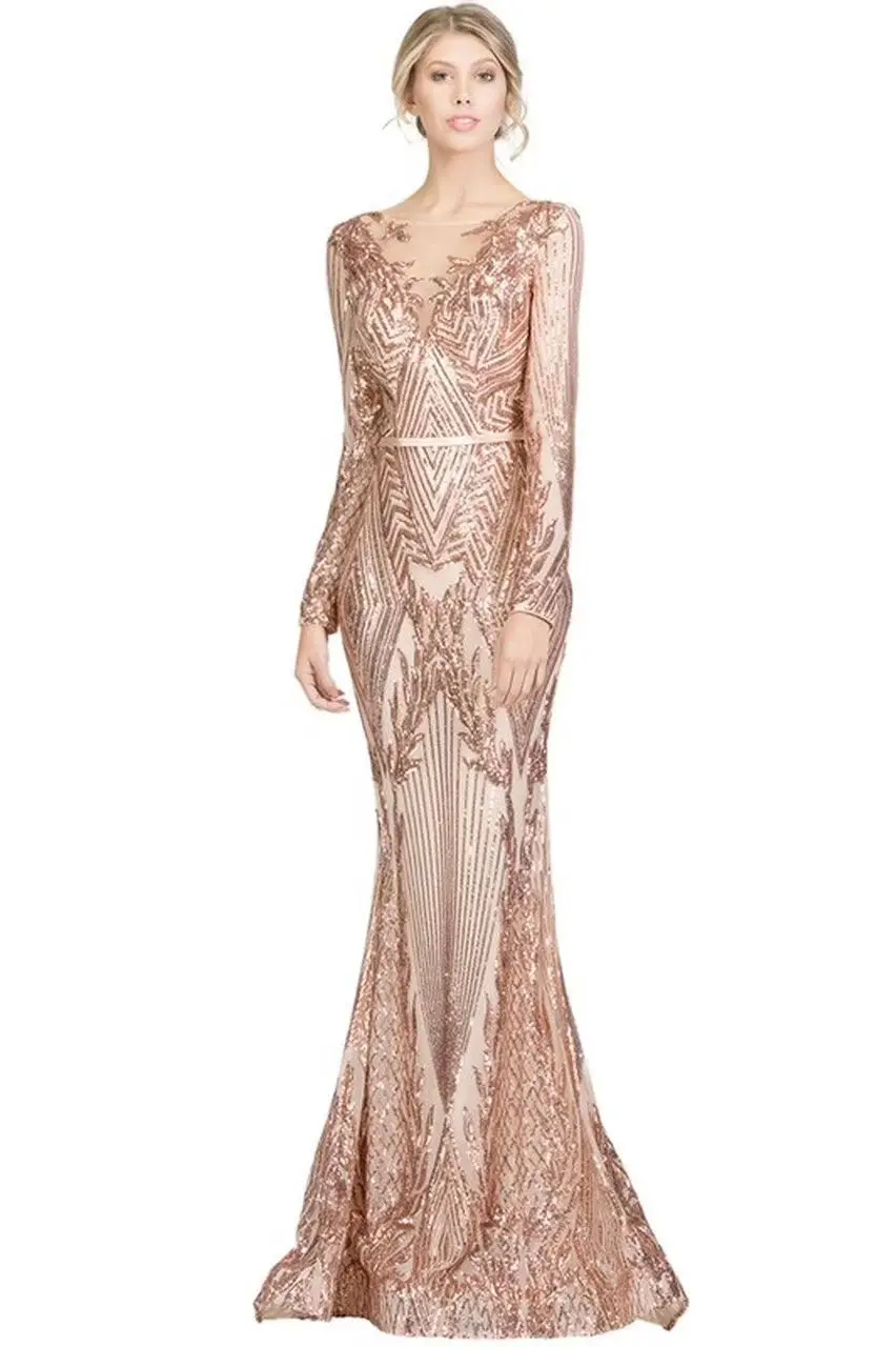 Elegant sexy women Gold sequined O-Neck long sleeve Bandage Summer bodycon Celebrity Party Dress wholesale
Elegant sexy women Gold sequined O-Neck long sleeve Bandage Summer bodycon Celebrity Party Dress wholesale