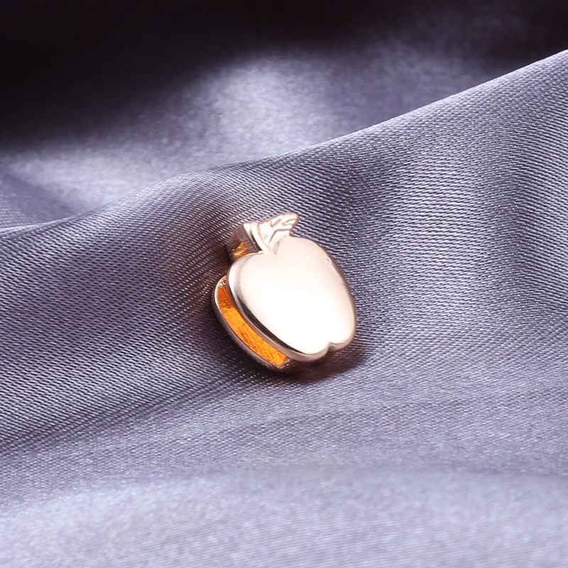 2Pcs/Lot 3 Colors 10mm Apple Shape Charm Slide Beads Fits Brand Mesh Bracelet For Women DIY Watch Strap Jewelry Accessories - купить по