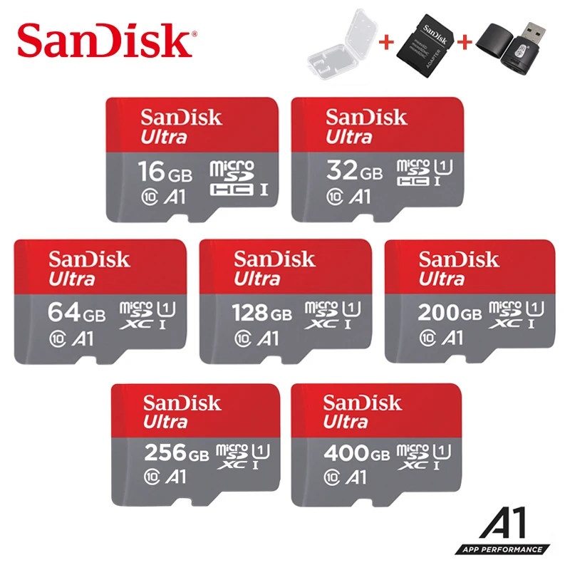 

2019 SanDisk Memory Card 400G 256GB 200GB 128GB 64GB 32GB microSDHC/SDXC UHS-I micro SD card 16GB 98MB/s TF Card For Smartphone