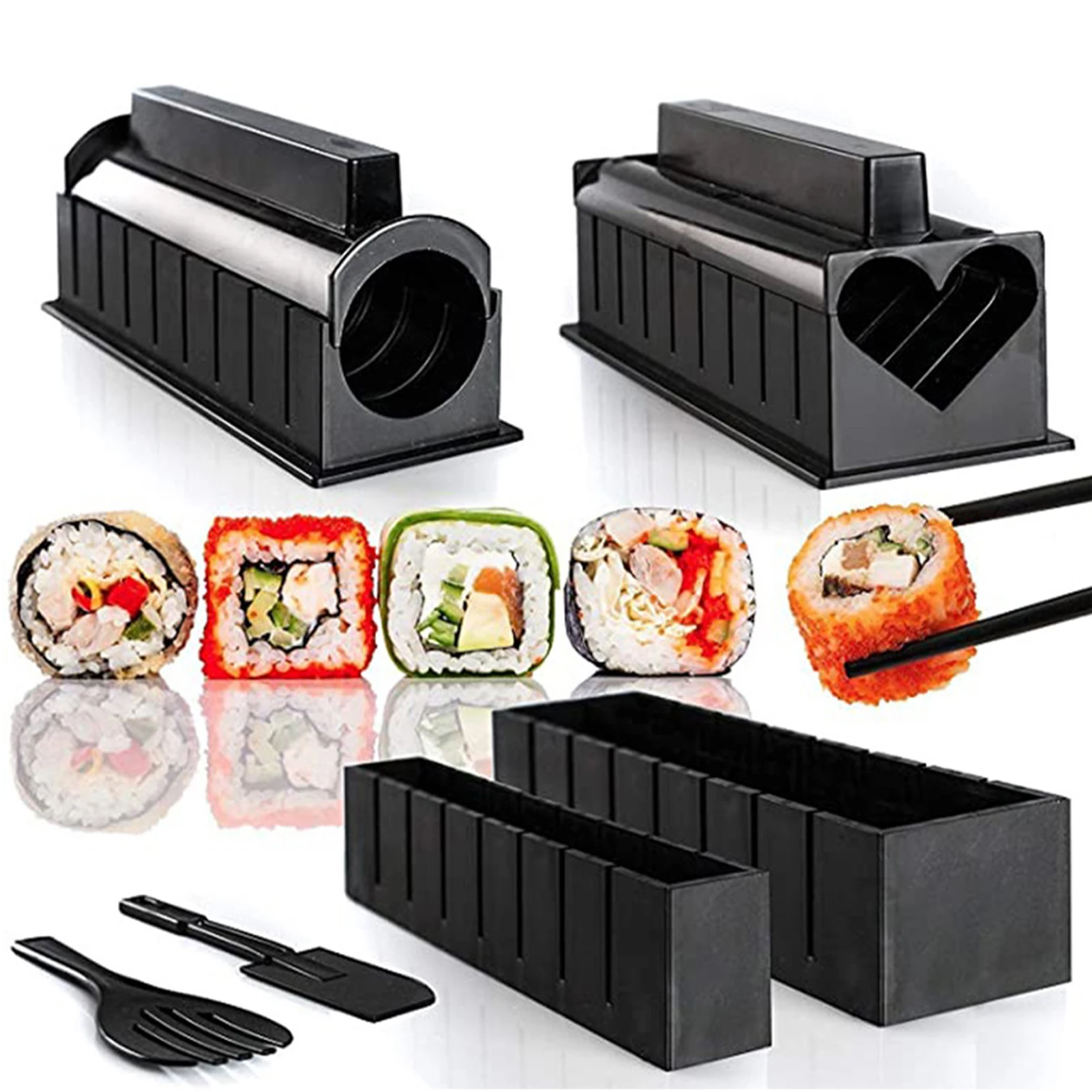 Sushi Maker Kit Sushi Mold Sushi Making Mold Kit for Beginners Non-Stick Sushi Maker Tool 10pcs
Sushi Maker Kit Sushi Mold Sushi Making Mold Kit for Beginners Non-Stick Sushi Maker Tool 10pcs