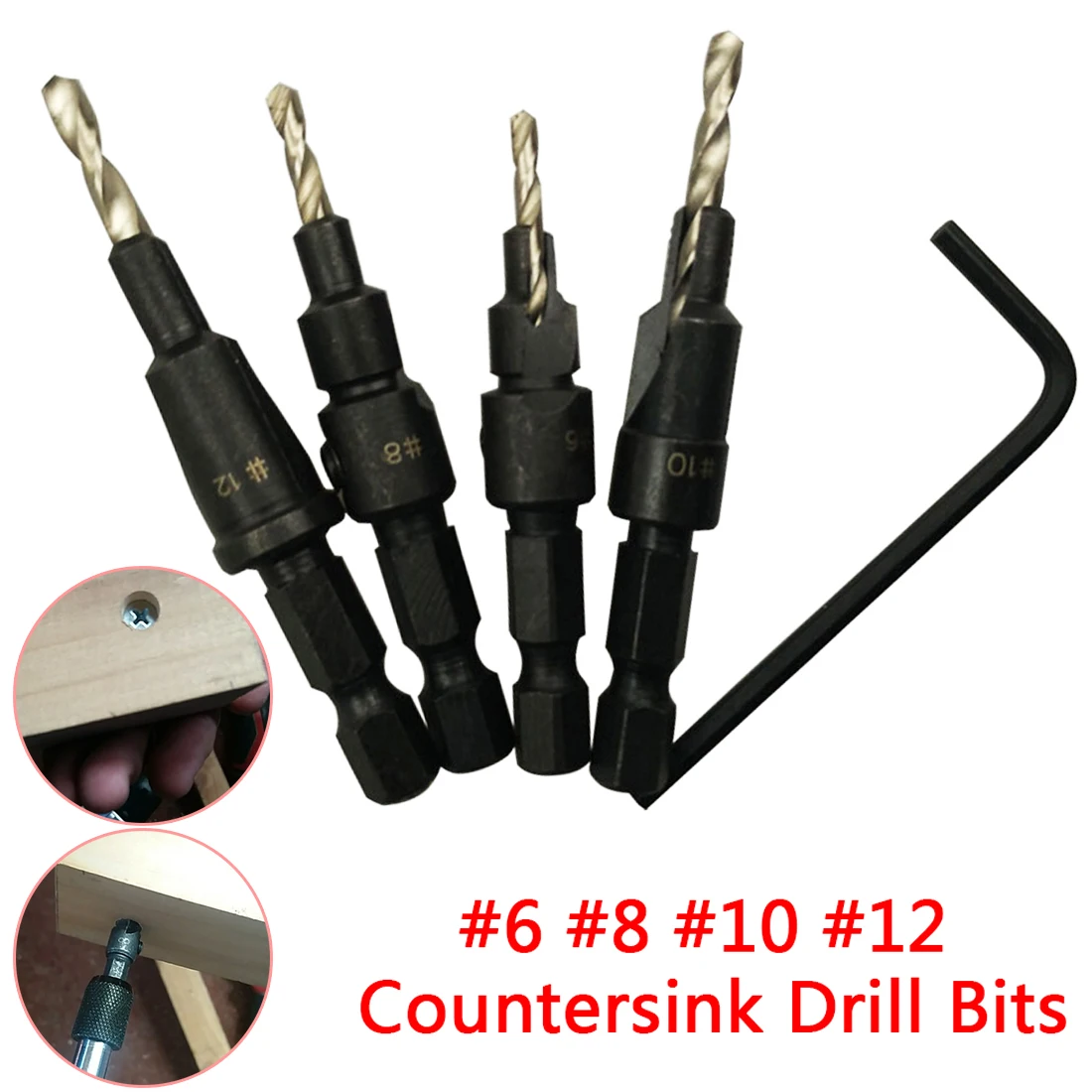 4pcs Professional Countersink Drill Bit Set Tampered Drill Screw Wood Drills Collar Stop Woodworking Drills Bit Countersinks
4pcs Professional Countersink Drill Bit Set Tampered Drill Screw Wood Drills Collar Stop Woodworking Drills Bit Countersinks