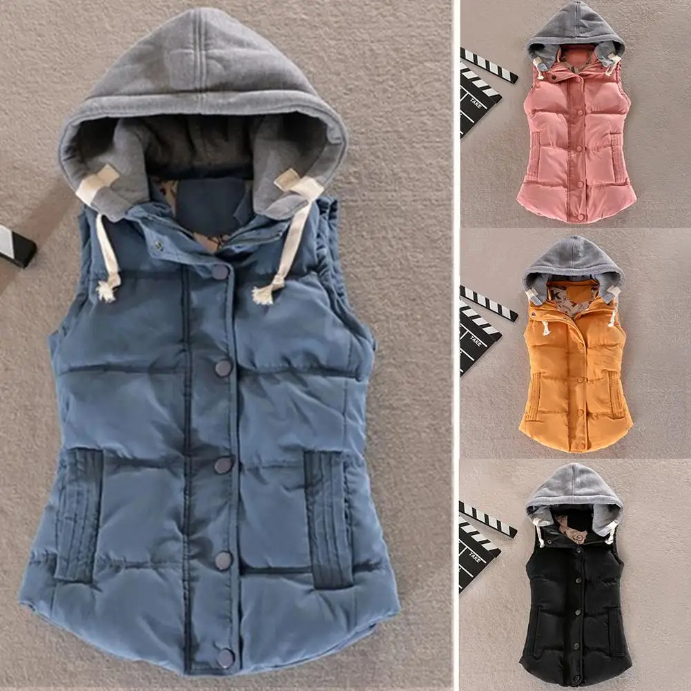 Women Winter Cotton Padded Hooded Gilet Vest Zipper Sleeveless Waistcoat Jacket
Women Winter Cotton Padded Hooded Gilet Vest Zipper Sleeveless Waistcoat Jacket