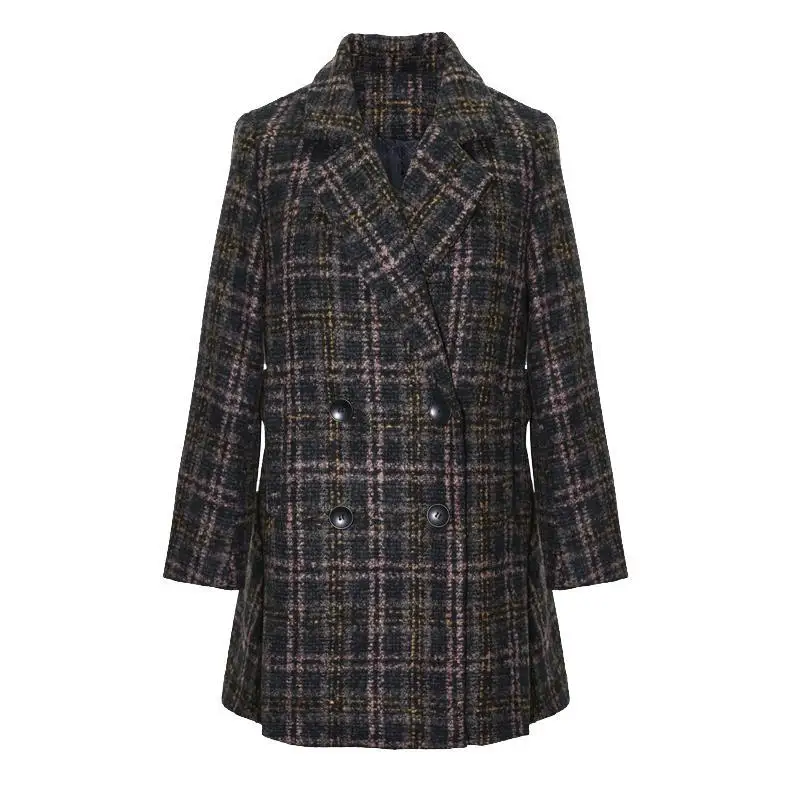 2020 Autumn and Winter Plaid Woolen Coat Women's Mid-Length Korean-Style Cloak Short-Height Thick Woolen Coat Women's Coat
2020 Autumn and Winter Plaid Woolen Coat Women's Mid-Length Korean-Style Cloak Short-Height Thick Woolen Coat Women's Coat