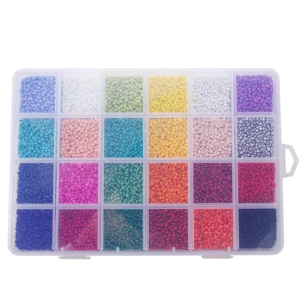 24000 pcs/box 2mm Glass Rice Beads Combination 24 grids Jewelry Findings Making Supplies Wholesale DIY Bracelets, Necklaces
24000 pcs/box 2mm Glass Rice Beads Combination 24 grids Jewelry Findings Making Supplies Wholesale DIY Bracelets, Necklaces