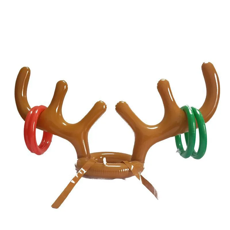 Inflatable Santa Funny Reindeer Antler Hat Ring Toss Christmas Holiday Party Game Supplies Toys 
Inflatable Santa Funny Reindeer Antler Hat Ring Toss Christmas Holiday Party Game Supplies Toys