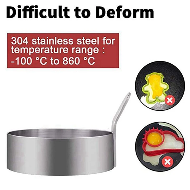 4 Pcs Egg Frying Rings Stainless Steel Omelette Model with Handle S & 1 Pcs Wood Coffee Grounds Container Box
4 Pcs Egg Frying Rings Stainless Steel Omelette Model with Handle S & 1 Pcs Wood Coffee Grounds Container Box