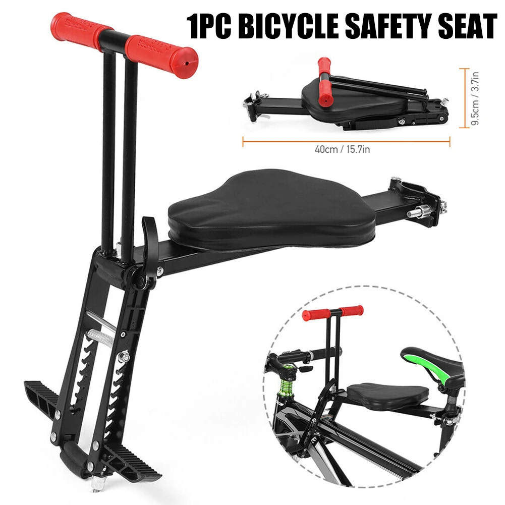 Child Bike Seats Quick Dismounting Seat with Armrest and Pedal Easy Installation Foldable Safety Seat for Bicycle Electric Bikes
