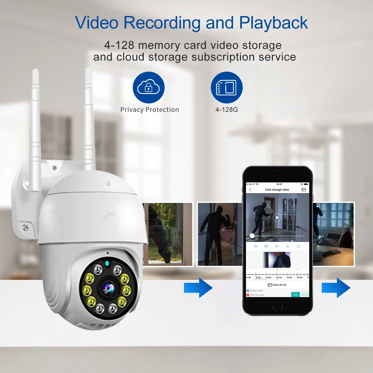 PTZ IP Camera Outdoor Motion Tracking Home Security Surveillance Camera FHD Two Way Audio Color Night Vision P2P Speed Dome CCTV
PTZ IP Camera Outdoor Motion Tracking Home Security Surveillance Camera FHD Two Way Audio Color Night Vision P2P Speed Dome CCTV