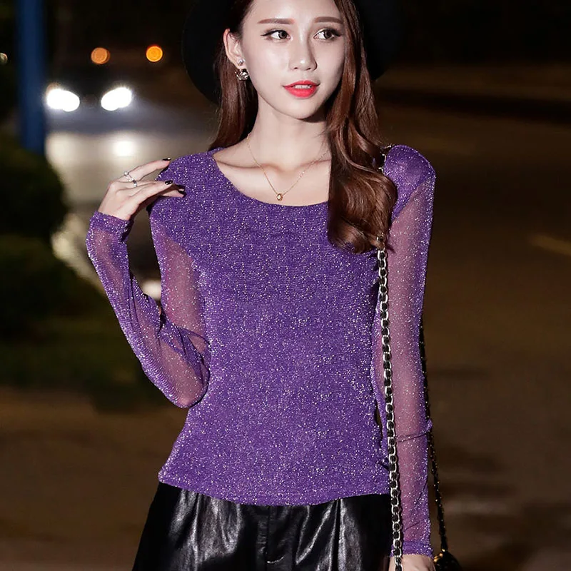 Spring Summer Women's Sexy See Through Mesh Blouse Long Sleeve Transparent Shining Elegant Shirt Fashion Women Tops DF2418
Spring Summer Women's Sexy See Through Mesh Blouse Long Sleeve Transparent Shining Elegant Shirt Fashion Women Tops DF2418