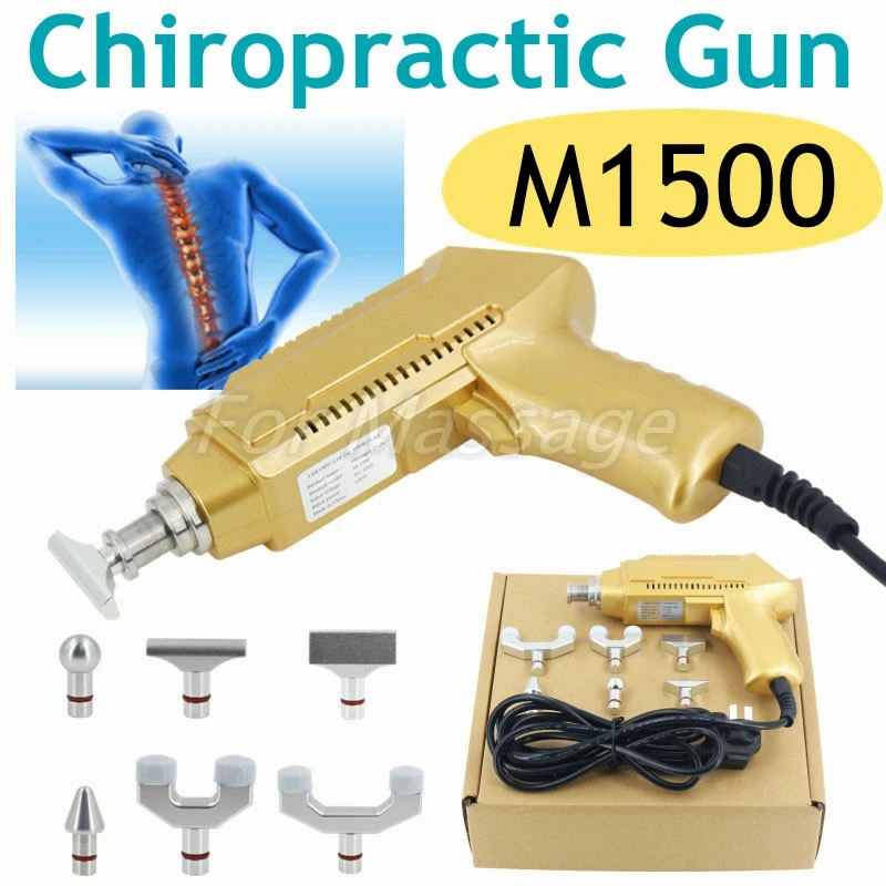 Chiropractic Tool Electric Correction Gun Intensity Therapy Machine Spine Massager Adjustable Massager Gun 1500N Gold 6 Heads
Chiropractic Tool Electric Correction Gun Intensity Therapy Machine Spine Massager Adjustable Massager Gun 1500N Gold 6 Heads