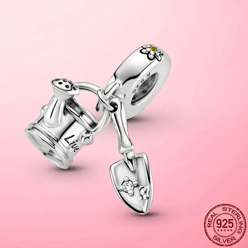 Spring New 925 Sterling Silver Garden Watering Can Trowel Dangle Charm Beads fit Original Pandora Bracelet Necklace DIY Jewelry
Spring New 925 Sterling Silver Garden Watering Can Trowel Dangle Charm Beads fit Original Pandora Bracelet Necklace DIY Jewelry