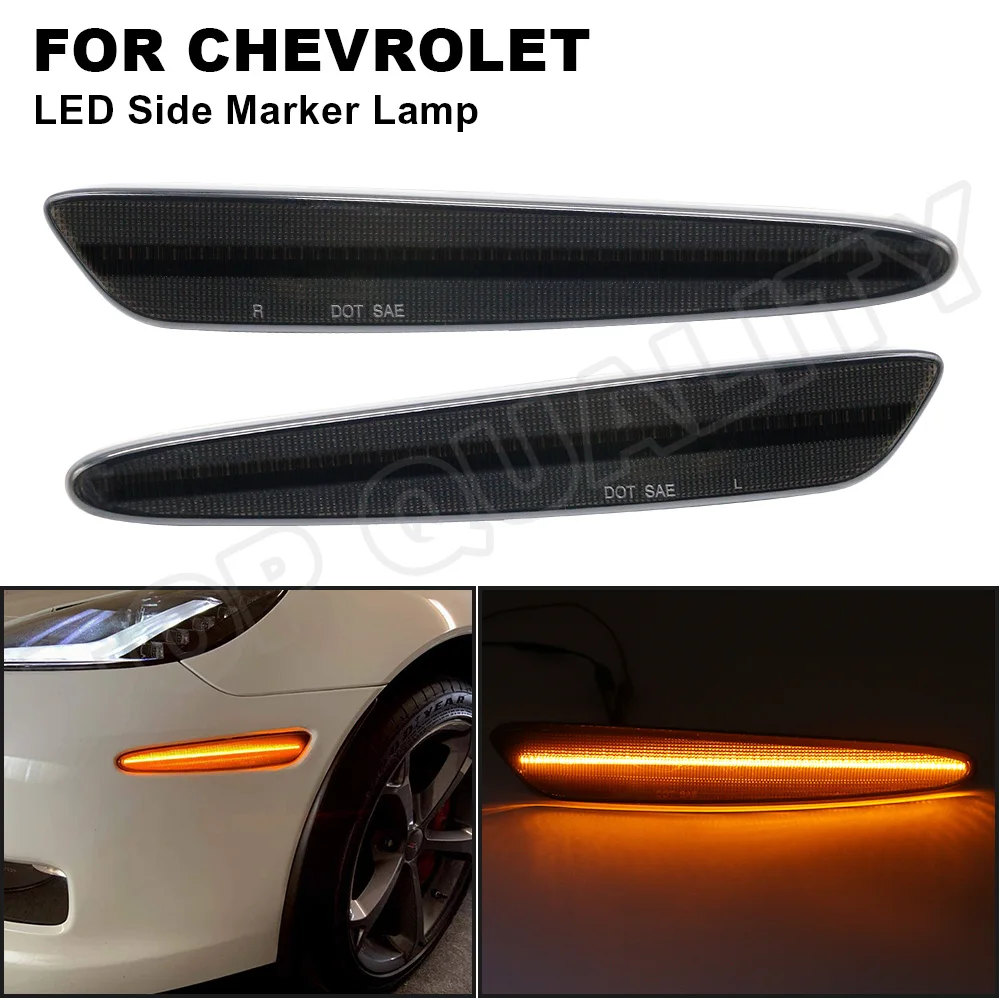 For Chevy Chevrolet Corvette C6 2005 2006 2007 2008 2009 2010 2011 2012 2013 Amber Front Smoke LED Fender Side Marker Light Lamp
For Chevy Chevrolet Corvette C6 2005 2006 2007 2008 2009 2010 2011 2012 2013 Amber Front Smoke LED Fender Side Marker Light Lamp