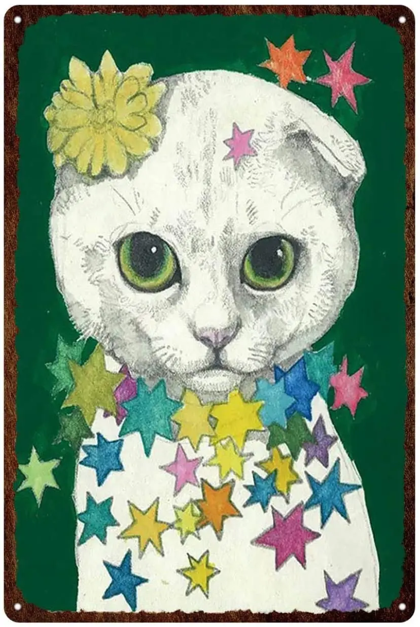 Милый мультяшный знак кошки, Современное украшение для дома, металлический жестяной знак, декор для зоомагазина, детской комнаты
Милый мультяшный знак кошки, Современное украшение для дома, металлический жестяной знак, декор для зоомагазина, детской комнаты
