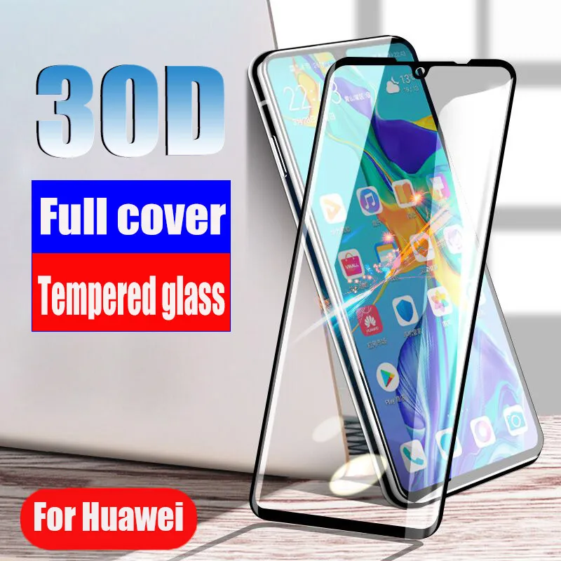 30D полностью изогнутая Защитная стеклянная пленка для Huawei P30 P20 Pro P9 P10 Защита