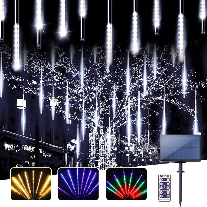 30cm/50cm LED Solar Meteor Shower Garland Outdoor Solar Fairy Lights Holiday Strip Light For Garden Street Christmas Decoration
30cm/50cm LED Solar Meteor Shower Garland Outdoor Solar Fairy Lights Holiday Strip Light For Garden Street Christmas Decoration