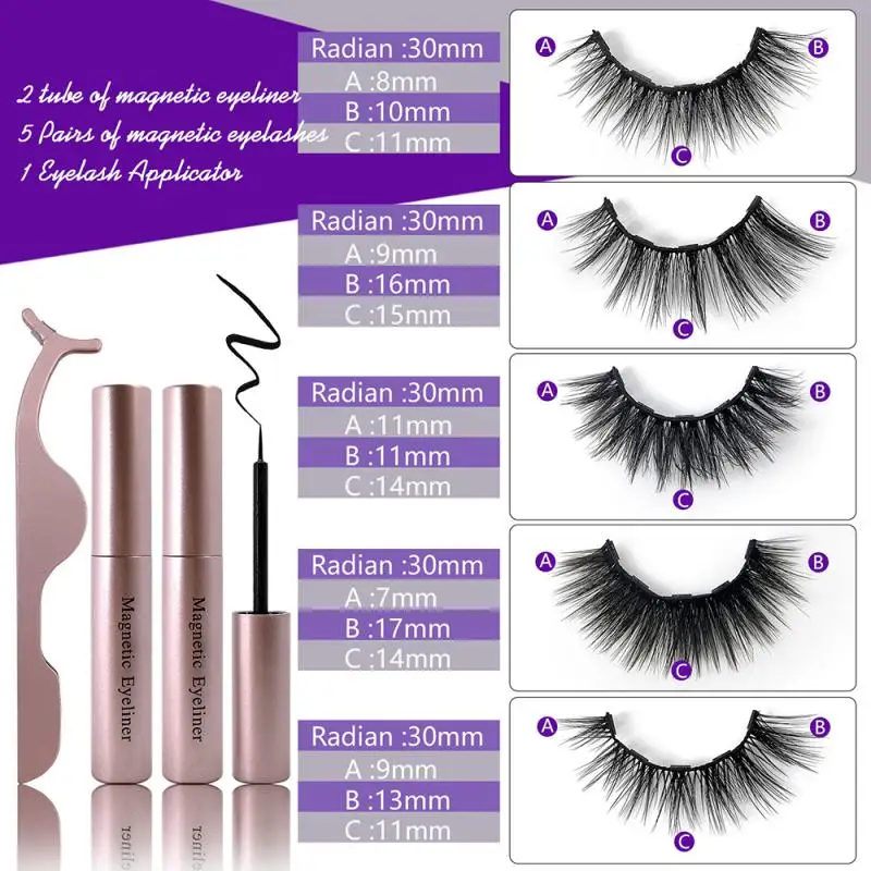 Magnetic False Eyelashes Set Easy To Wear Lashes Sets With 5Pairs Magnetic Eyelashes 2pcs Magnetic Eyeliner And 1pcs Tweezer
Magnetic False Eyelashes Set Easy To Wear Lashes Sets With 5Pairs Magnetic Eyelashes 2pcs Magnetic Eyeliner And 1pcs Tweezer