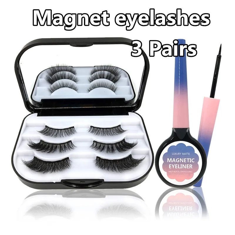 3 Pairs 3D Mink False Eyelash Magnetic Eyelashes Magnet Eyeliner Fake Eyelash Waterproof Liquid Long Lasting lash Makeup
3 Pairs 3D Mink False Eyelash Magnetic Eyelashes Magnet Eyeliner Fake Eyelash Waterproof Liquid Long Lasting lash Makeup