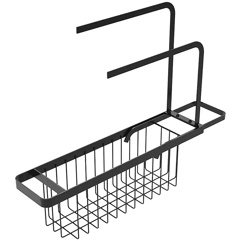 Adjustable Carbon Sink Drain Rack Sponge Soap Basket Sponge Holder with Towel Rack for Home Kitchen Telescopic
Adjustable Carbon Sink Drain Rack Sponge Soap Basket Sponge Holder with Towel Rack for Home Kitchen Telescopic