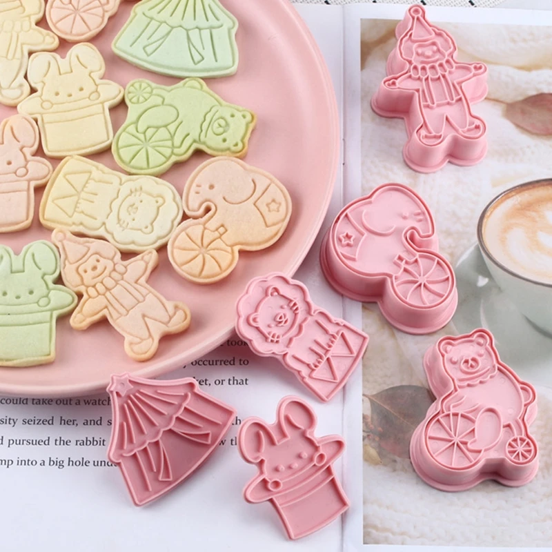 6Pcs Circus Animal Cookie Cutters Fondant Cutters Plunger Cookie Stamps, Rabbit
6Pcs Circus Animal Cookie Cutters Fondant Cutters Plunger Cookie Stamps, Rabbit