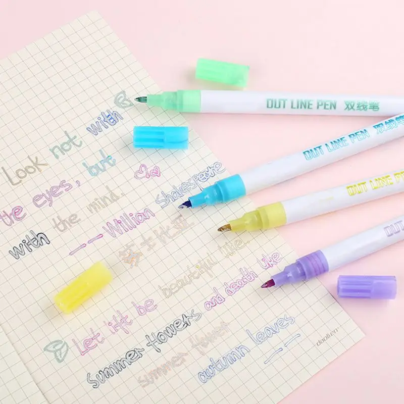 12Pcs Colorful Double Line Outline Pen Gift Card Writing Drawing Pens Stationery
12Pcs Colorful Double Line Outline Pen Gift Card Writing Drawing Pens Stationery