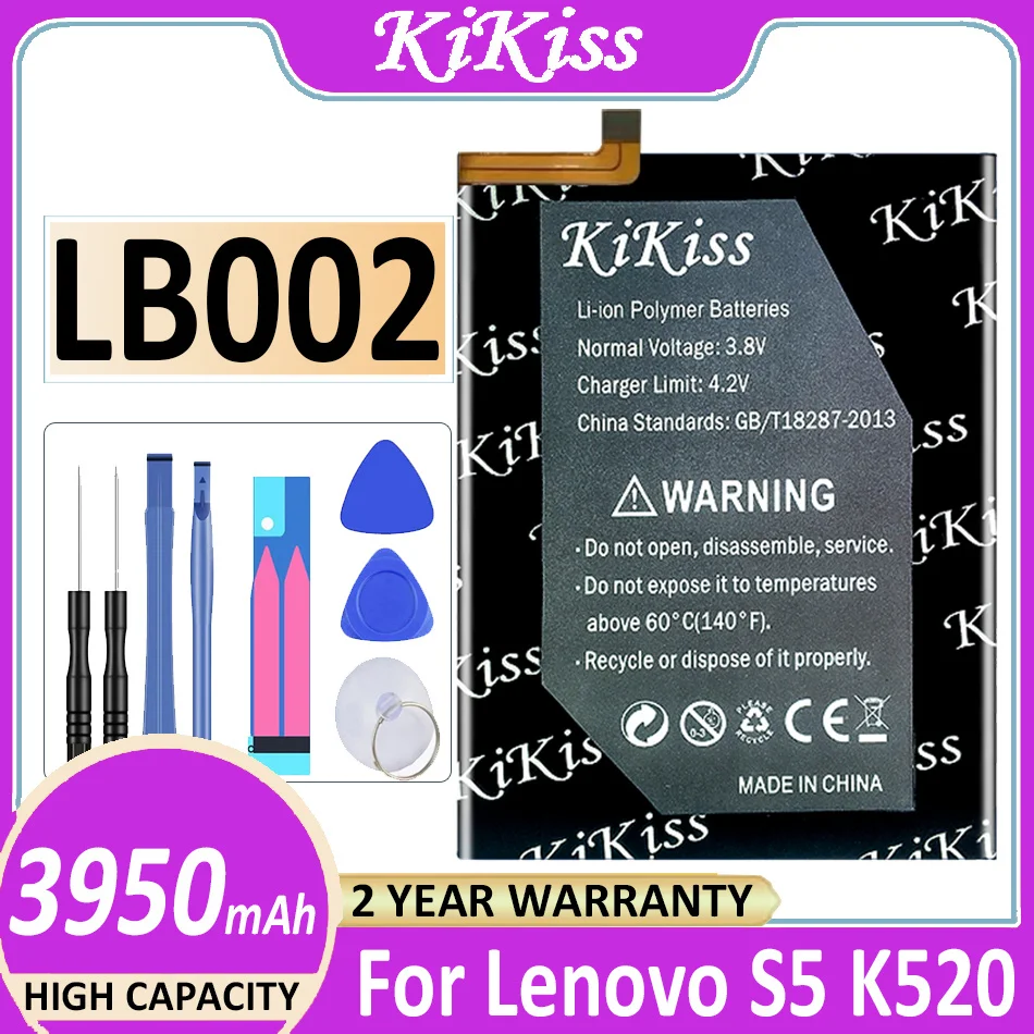3950 мАч KiKiss сменный аккумулятор LB002 для Lenovo S5 K520 K520T аккумулятор большой емкости + Бесплатные инструменты
3950 мАч KiKiss сменный аккумулятор LB002 для Lenovo S5 K520 K520T аккумулятор большой емкости + Бесплатные инструменты