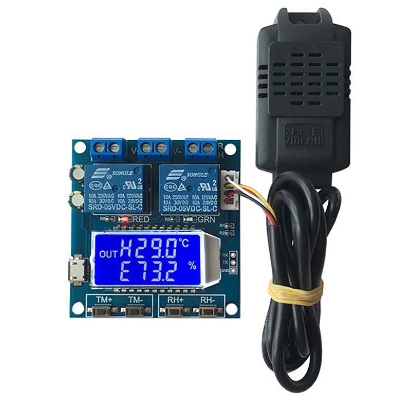 XH-M452 High Precision DC 12V 10A Digital LED Dual Output Temperature and Humidity Controller Module with SHT20 Sensor
XH-M452 High Precision DC 12V 10A Digital LED Dual Output Temperature and Humidity Controller Module with SHT20 Sensor