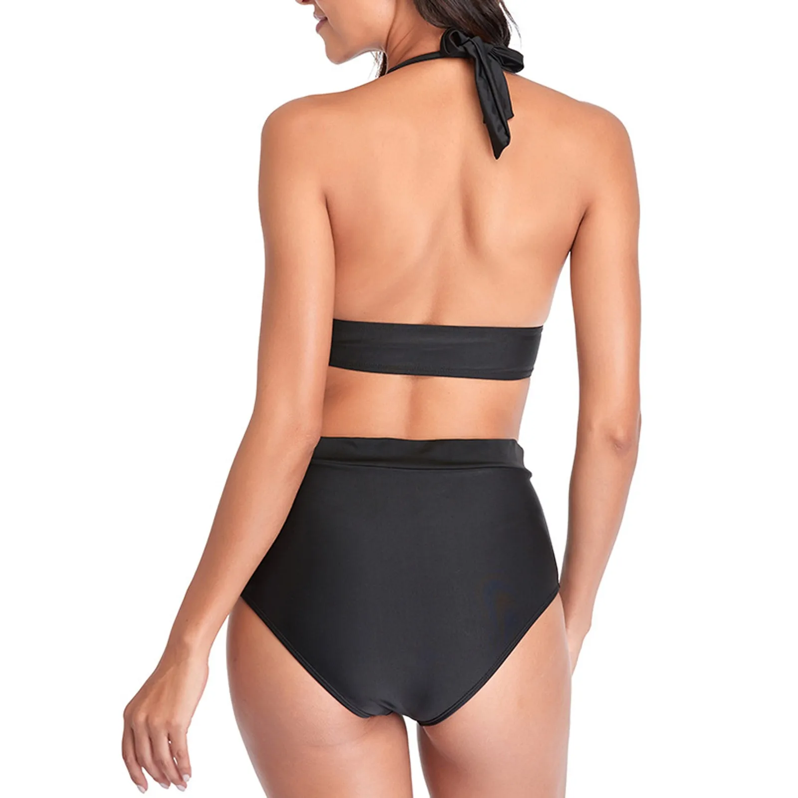 Bikini 2021 Woman Sexy Solid Color Bikini Backless Lace-up Split Swimsuit Brazillian Push Up High Waist Bikini Suit
Bikini 2021 Woman Sexy Solid Color Bikini Backless Lace-up Split Swimsuit Brazillian Push Up High Waist Bikini Suit
