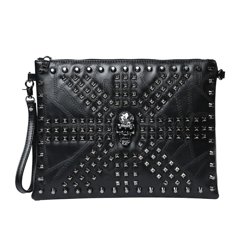 Fashion Rivet Clutch for Men Wrist Bag Shoulder Bag Soft PU Leather Men's Clutches Handbags Wallet A4 File Envelope Hand Bag
Fashion Rivet Clutch for Men Wrist Bag Shoulder Bag Soft PU Leather Men's Clutches Handbags Wallet A4 File Envelope Hand Bag