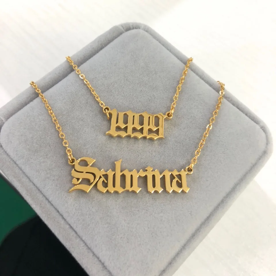 Personalized Custom Name With Birth Year Necklaces Nameplate Jewelry Mom Gifts Baby Birth Date Nameplate Number Layered Necklace
Personalized Custom Name With Birth Year Necklaces Nameplate Jewelry Mom Gifts Baby Birth Date Nameplate Number Layered Necklace