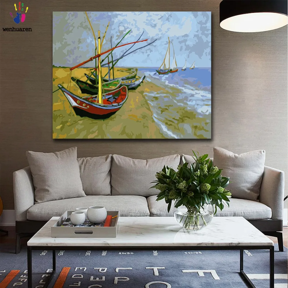 DIY colorings pictures by numbers with colors Van Gogh seaside sailing picture drawing painting by numbers framed Home
DIY colorings pictures by numbers with colors Van Gogh seaside sailing picture drawing painting by numbers framed Home