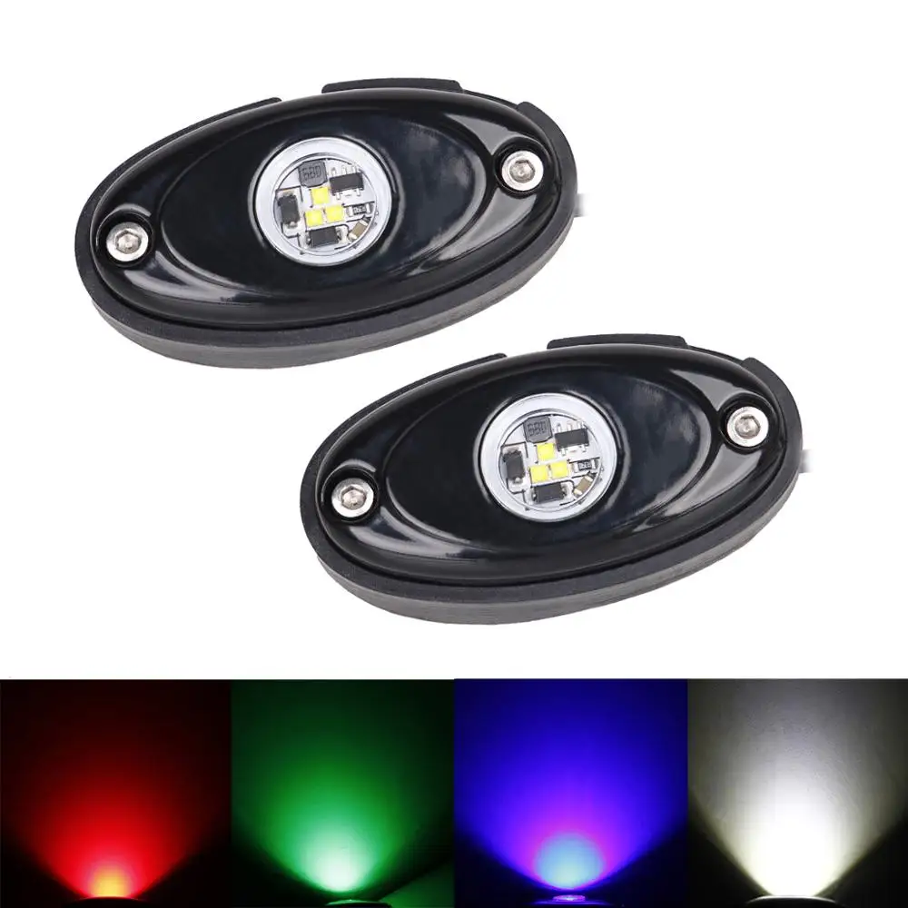 1PAIR 16inch LED Car Under Body Rock Light Trail Rig Lamp Underglow Auto Exterior Underbody Glow LED Atmosphere Decoration Lamp