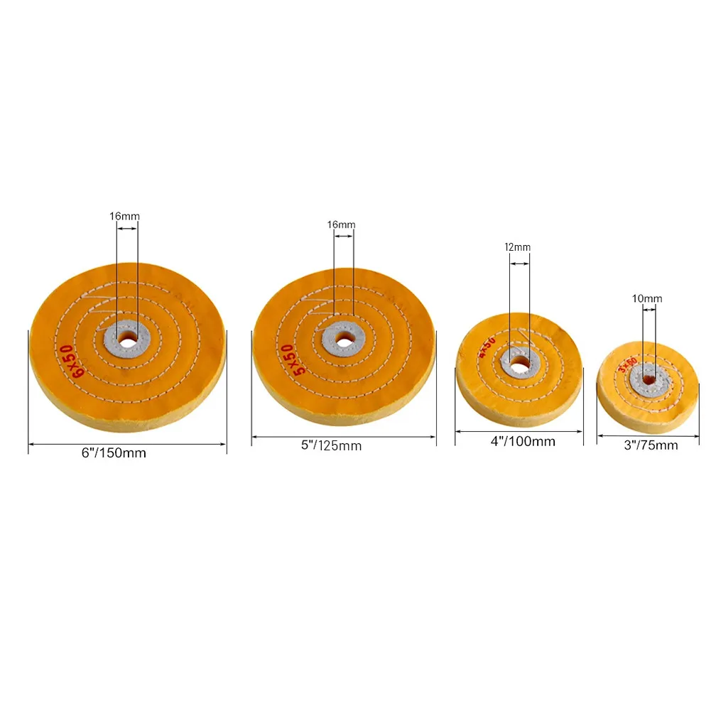 3-6'' Buffing Soft Polishing Buffer Polish Wheel Pad Kit For Bench Grinder Metal Jewelry Hardware Stainless Steel High Quality
3-6'' Buffing Soft Polishing Buffer Polish Wheel Pad Kit For Bench Grinder Metal Jewelry Hardware Stainless Steel High Quality