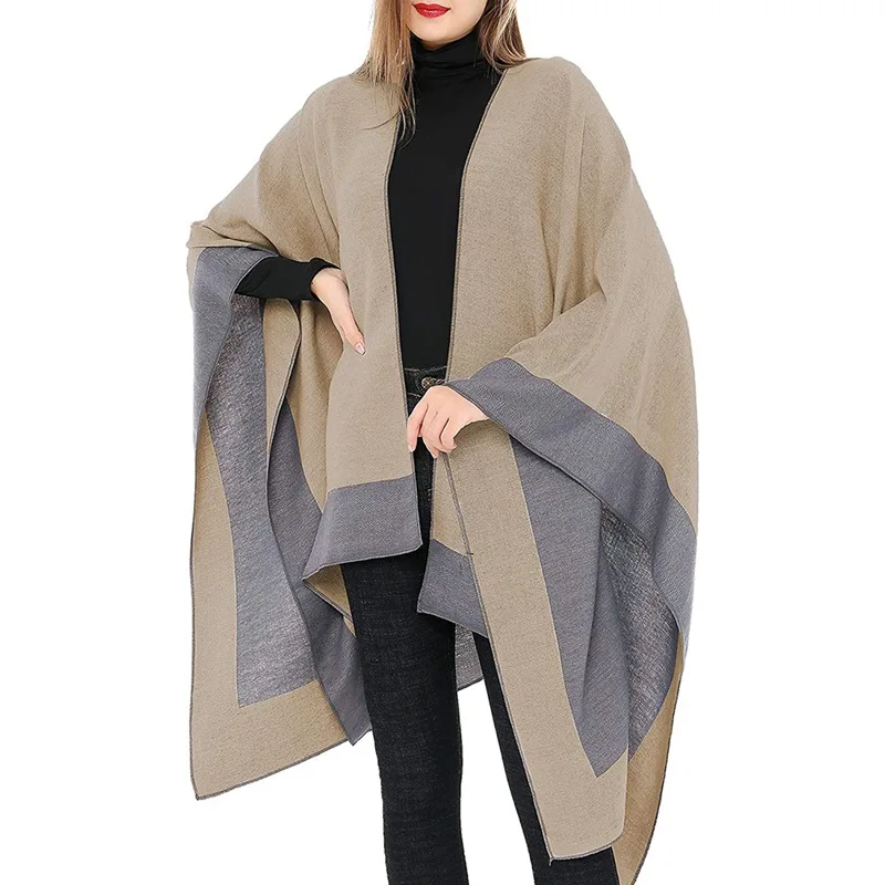 Imitation Cashmere Solid Color Forked Thickened Cloak Autumn Winter Women Warm All-Match Casual Loose Capes Plaid Travel Shawl
Imitation Cashmere Solid Color Forked Thickened Cloak Autumn Winter Women Warm All-Match Casual Loose Capes Plaid Travel Shawl